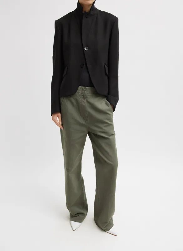Distressed Garment Dyed Cotton Dobby Barry Jean made by Tibi