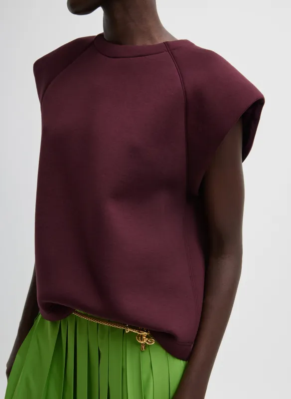 Bonded Viscose Sculpted Sleeveless Top sold by Tibi