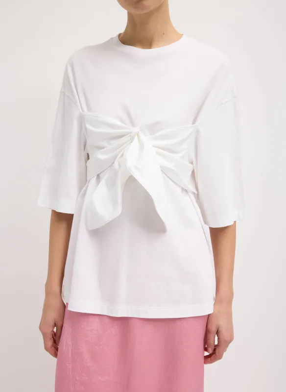 Tie Front T-Shirt made by Tibi