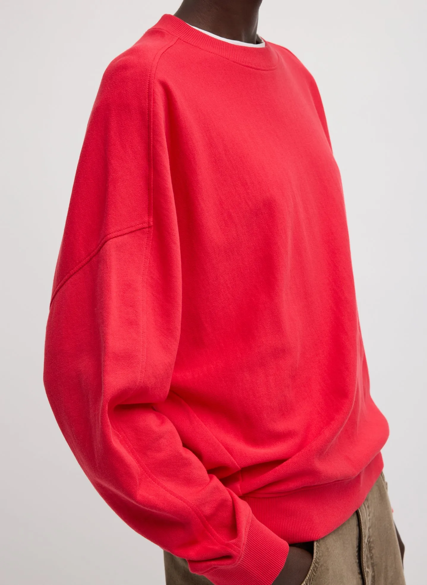 Light Weight Sweatshirting Crewneck Sweatshirt sold by Tibi product image thumbnail 2