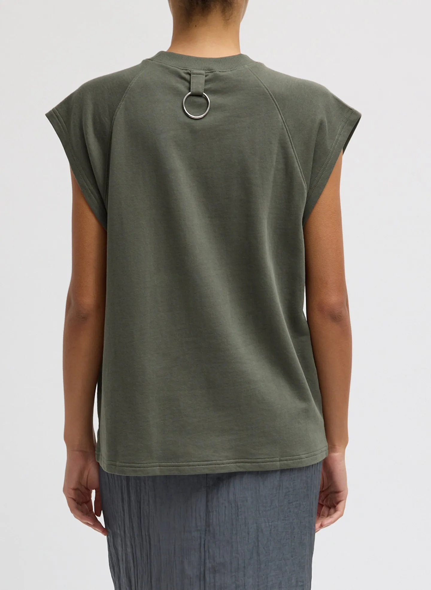 Light Weight Sweatshirting Sleeveless Easy Top sold by Tibi product image thumbnail 3