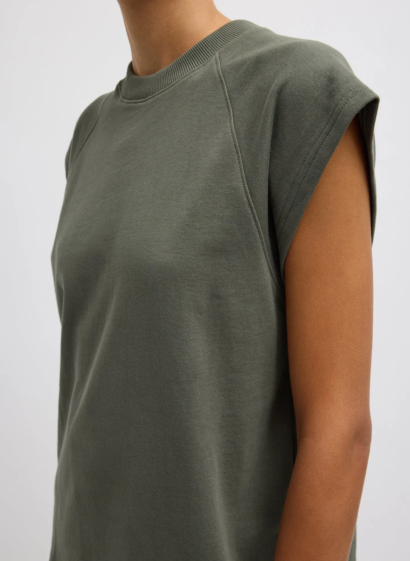 Light Weight Sweatshirting Sleeveless Easy Top sold by Tibi product image thumbnail 5