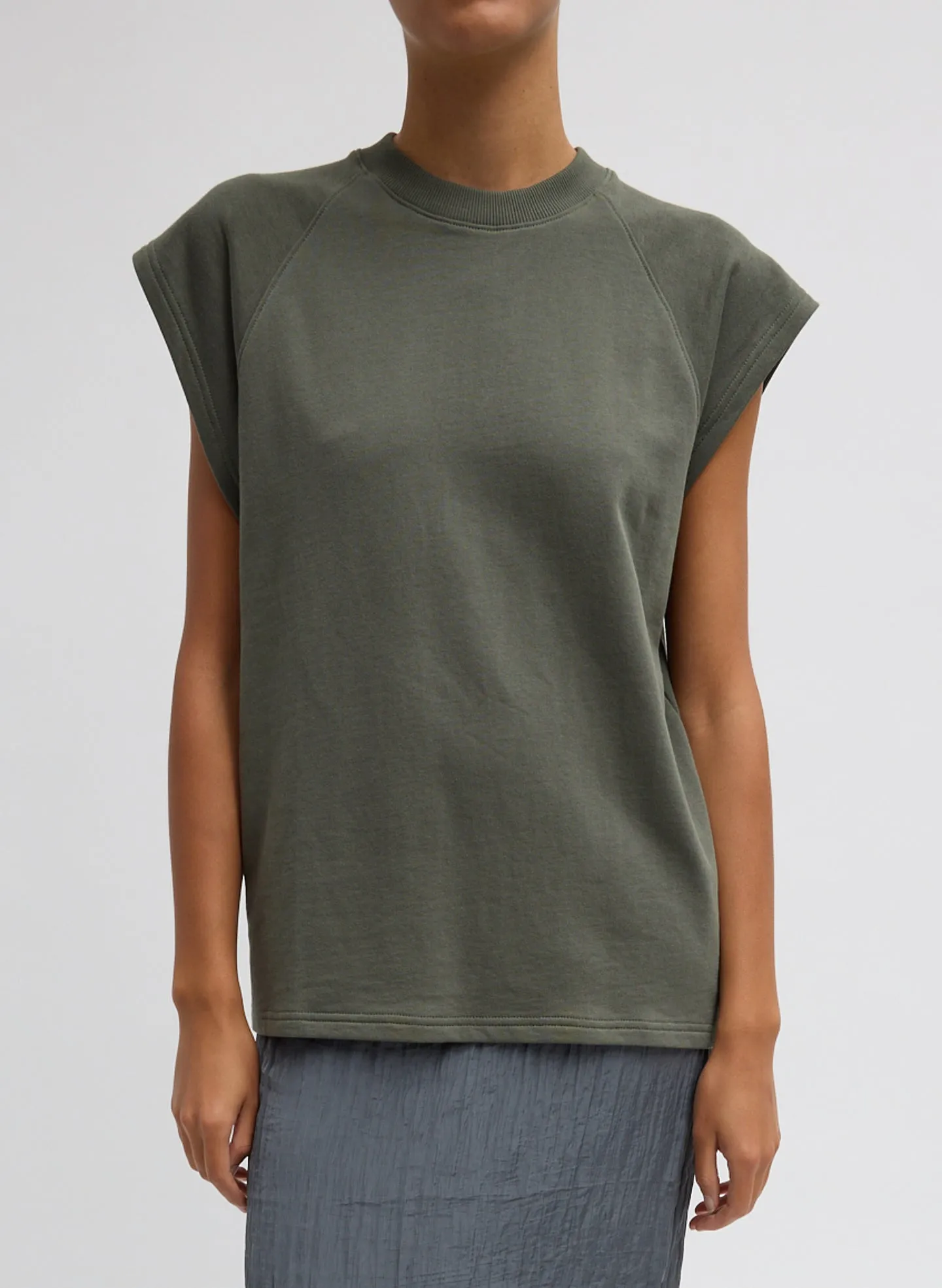 Light Weight Sweatshirting Sleeveless Easy Top sold by Tibi