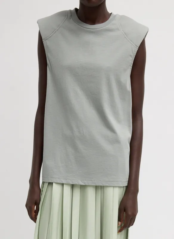 T-Shirt Program Padded Shoulder Sleeveless Top sold by Tibi