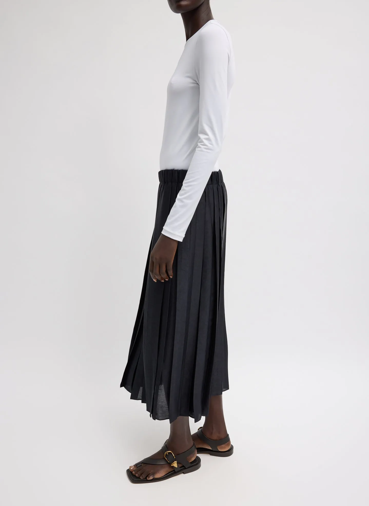 Feather Weight Pleated Pull On Skirt sold by Tibi product image thumbnail 2