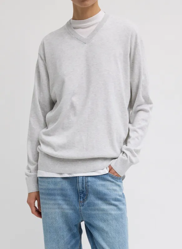 Super Fine Gauge Perfect V-Neck Men's Pullover sold by Tibi