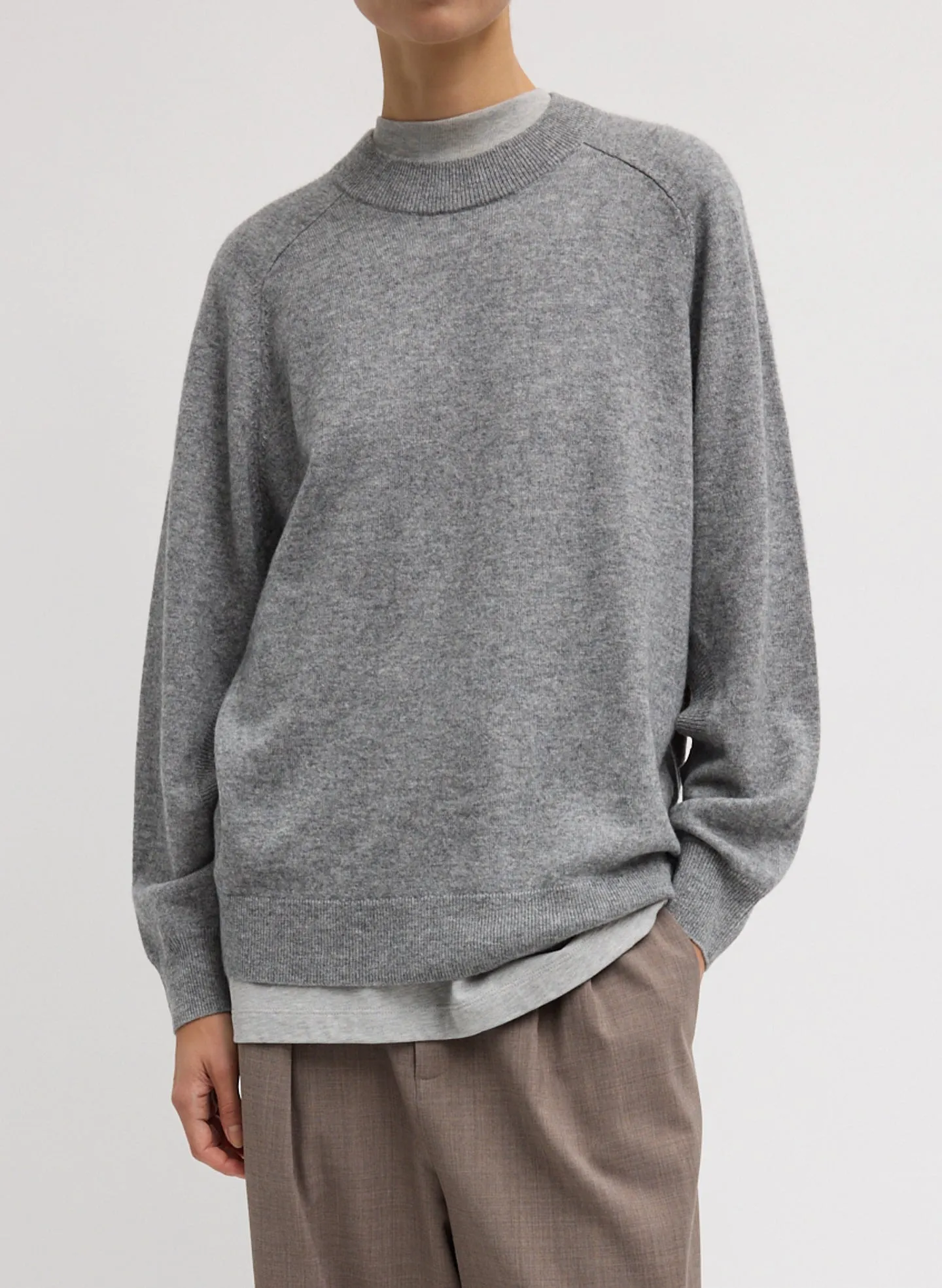 Washable Cashmere Crewneck Cut Out Sleeve Sweater sold by Tibi