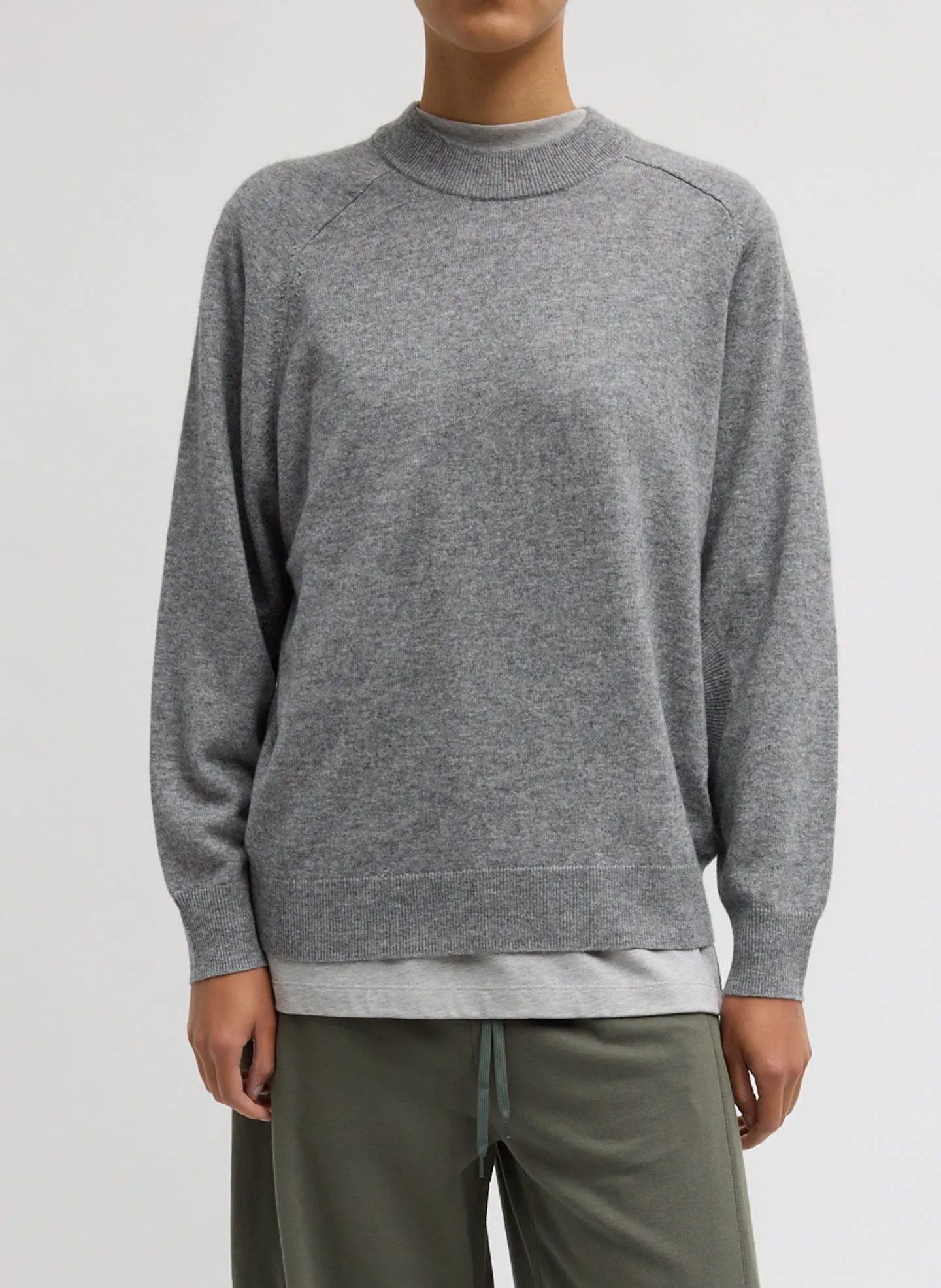 Washable Cashmere Crewneck Cut Out Sleeve Sweater sold by Tibi product image thumbnail 2