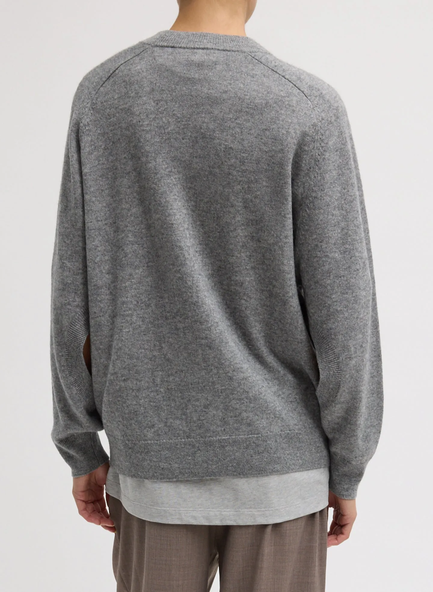 Washable Cashmere Crewneck Cut Out Sleeve Sweater sold by Tibi product image thumbnail 4