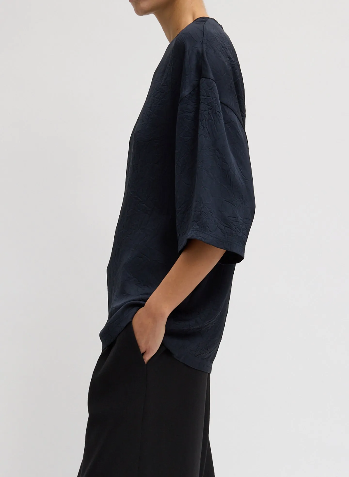 Crinkle Shirting Easy T-Shirt sold by Tibi product image thumbnail 3