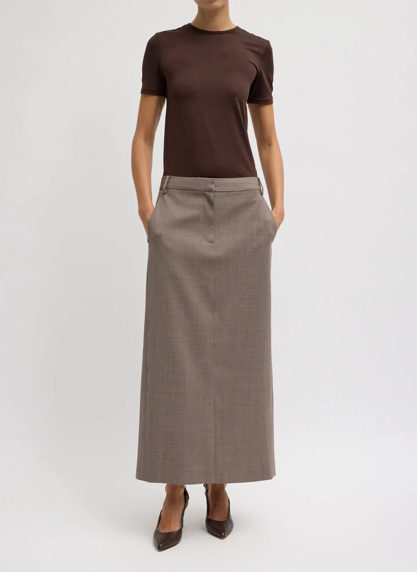 Stretch Light Weight Tech Knit Short Sleeve T-Shirt sold by Tibi product image thumbnail 4