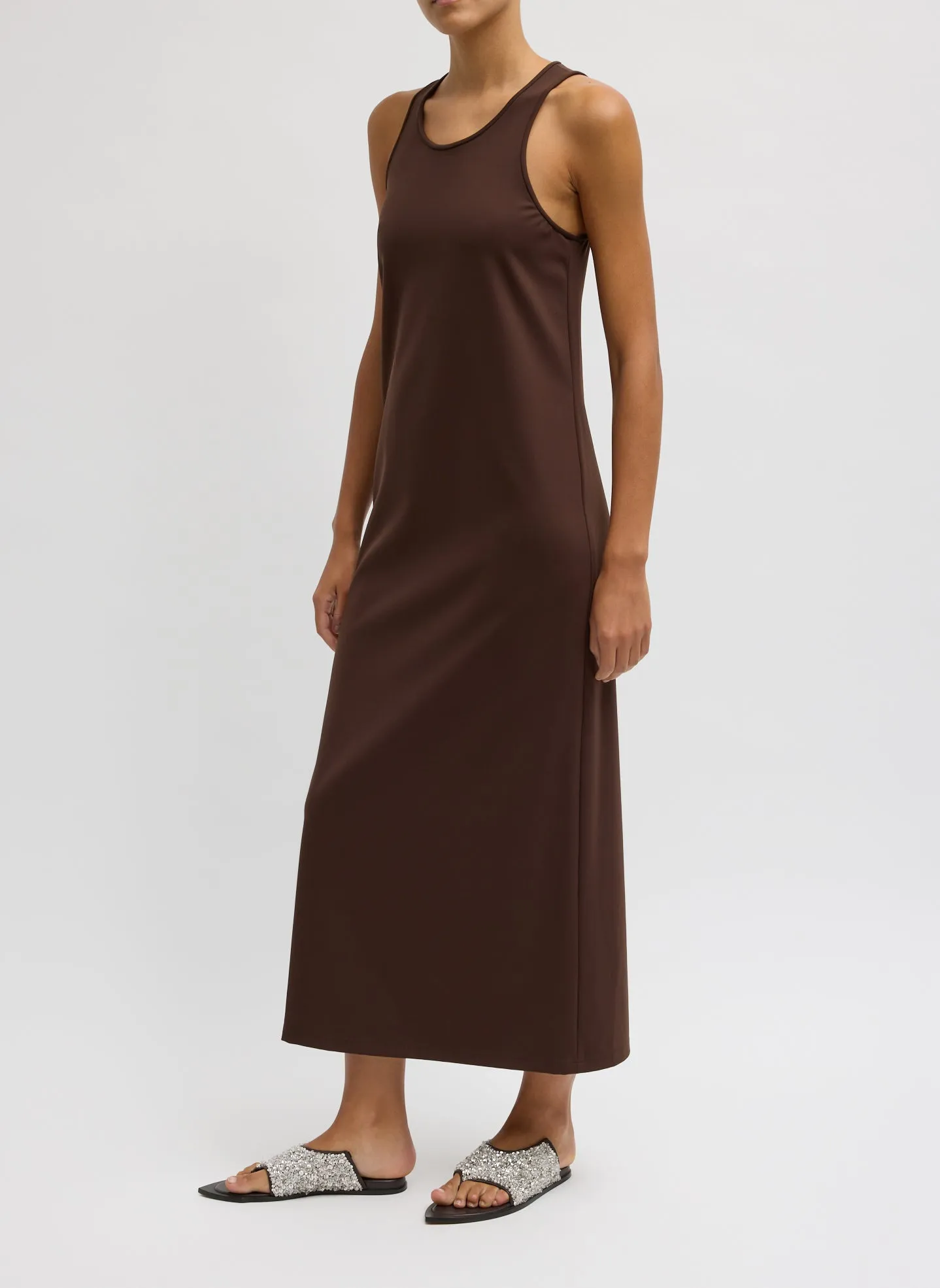 Compact Ultra Stretch Knit Sleeveless Dress sold by Tibi product image thumbnail 3