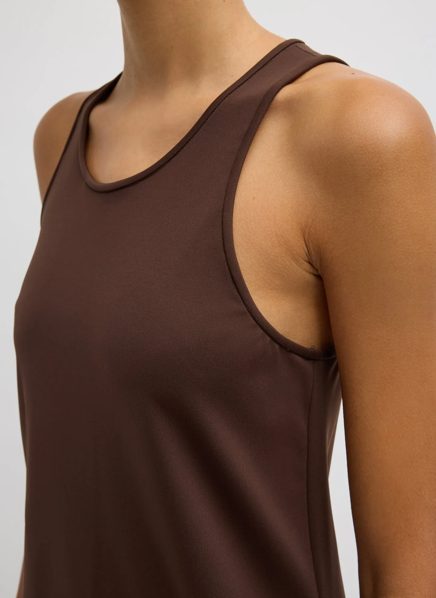 Compact Ultra Stretch Knit Sleeveless Dress sold by Tibi product image thumbnail 5