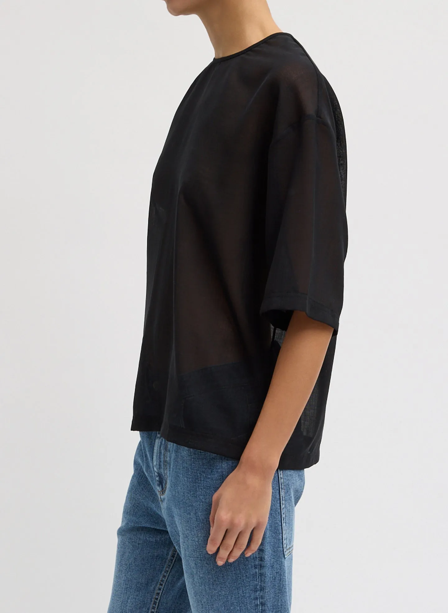 Sheer Wool Gauze Easy T-Shirt sold by Tibi product image thumbnail 2