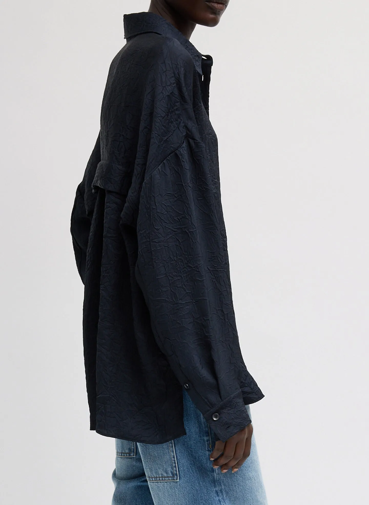 Crinkle Shirting Oversized Shirt sold by Tibi product image thumbnail 2