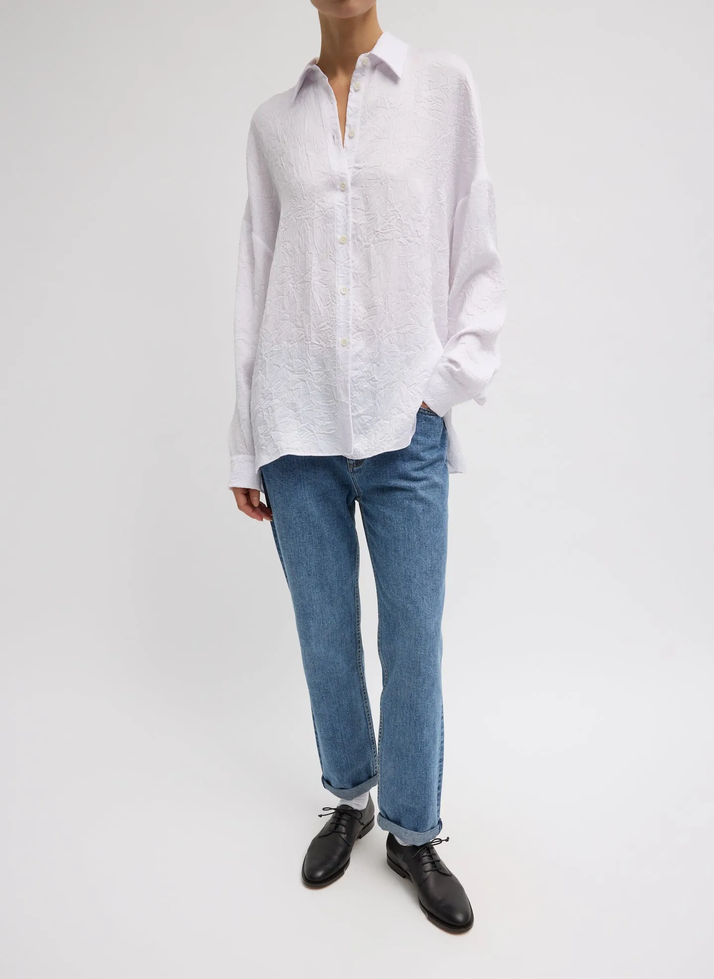 Crinkle Shirting Oversized Shirt sold by Tibi product image thumbnail 4