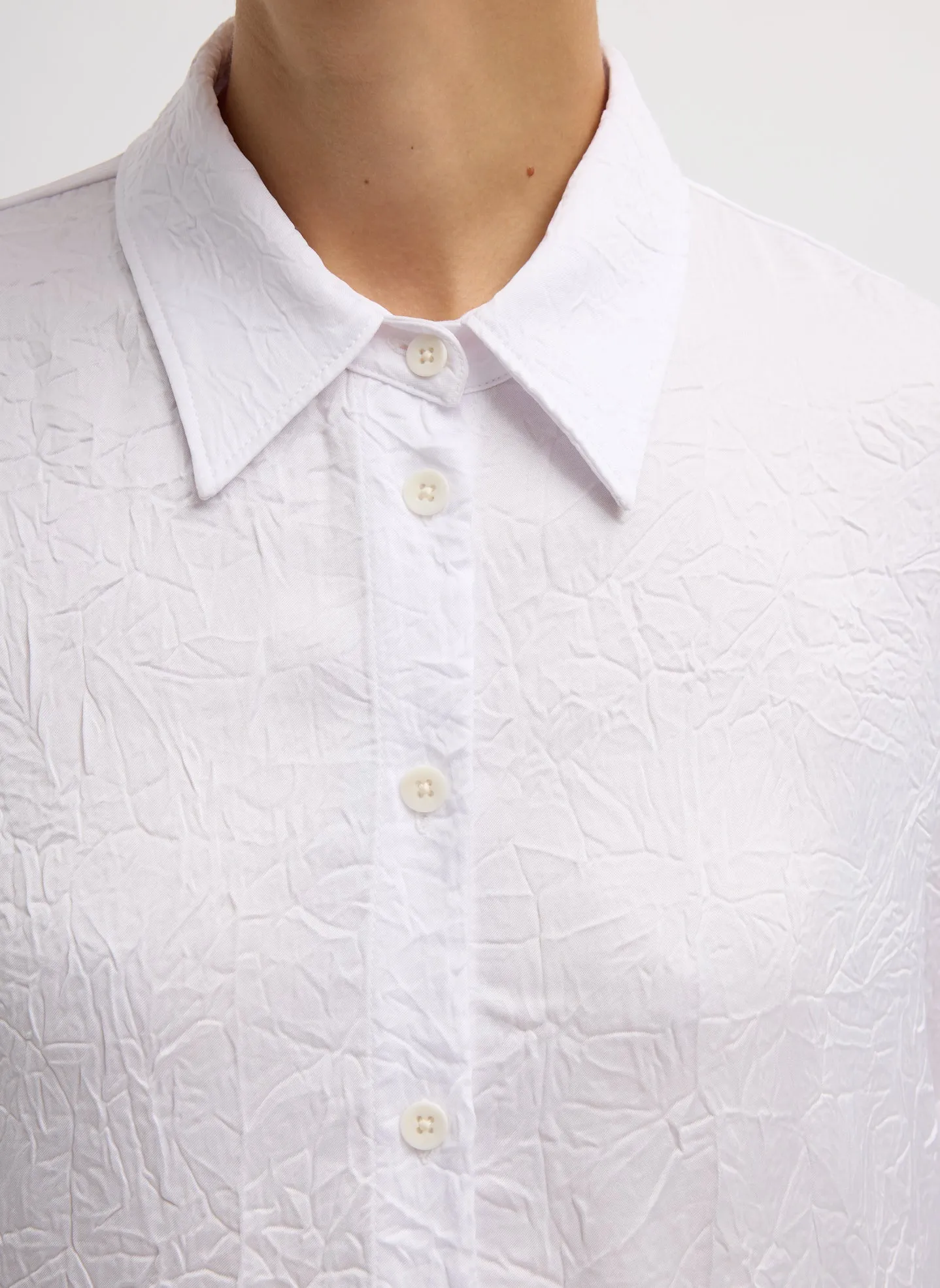 Crinkle Shirting Oversized Shirt sold by Tibi product image thumbnail 5