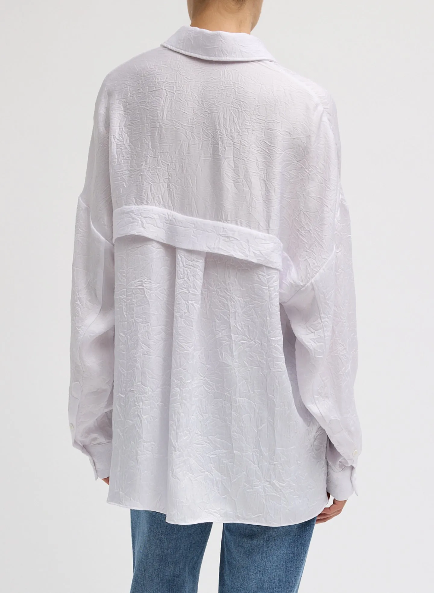 Crinkle Shirting Oversized Shirt sold by Tibi product image thumbnail 3