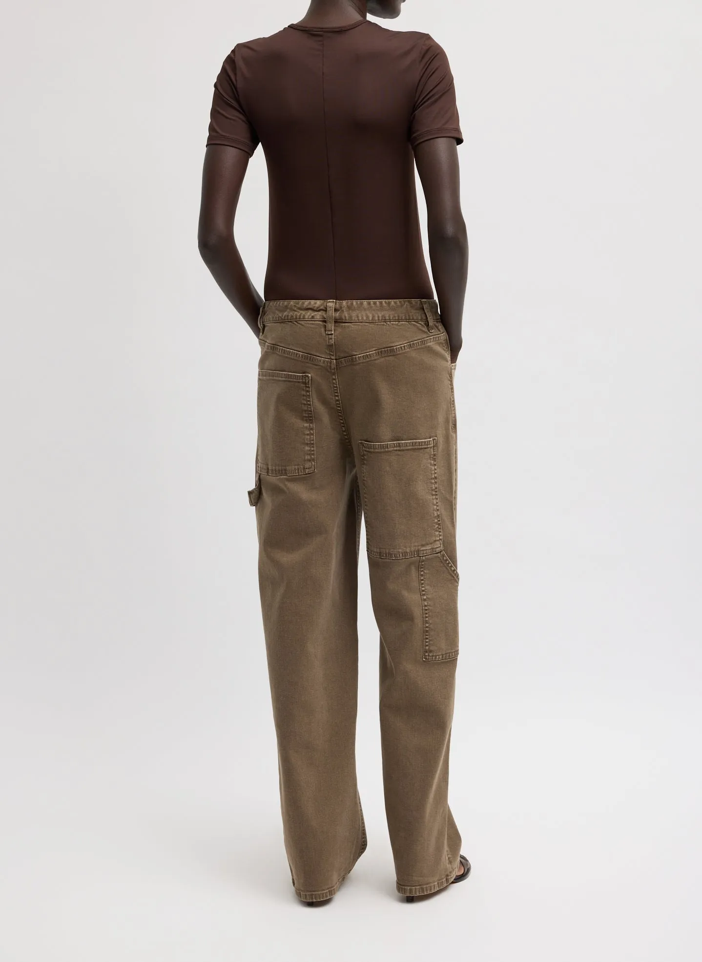 Garment Wash Stretch Twill Slouchy Carpenter Jean sold by Tibi product image thumbnail 3