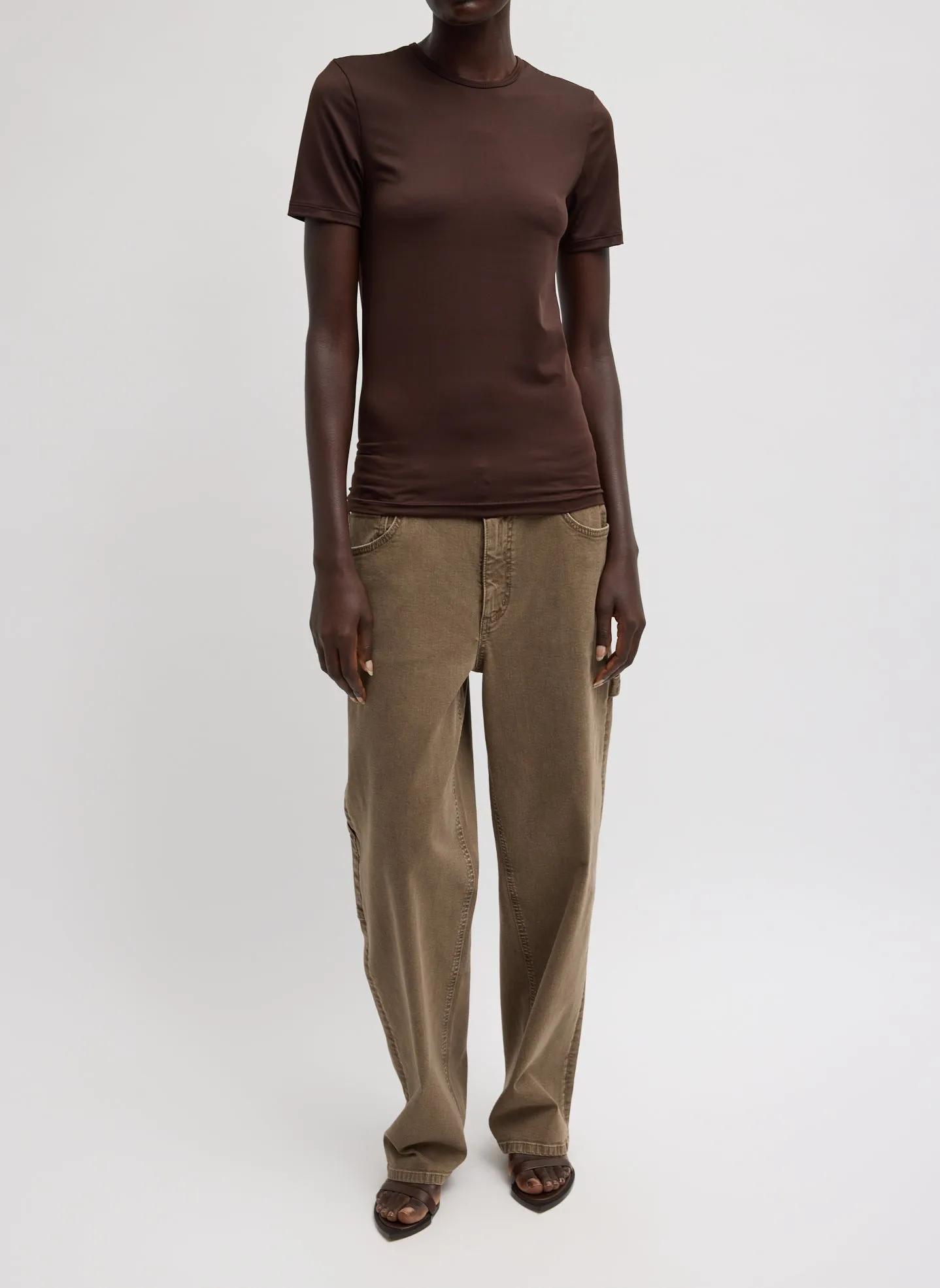 Garment Wash Stretch Twill Slouchy Carpenter Jean sold by Tibi product image thumbnail 4