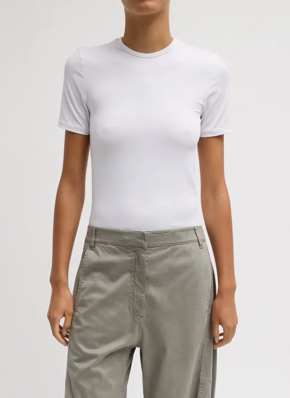 Stretch Light Weight Tech Knit Short Sleeve T-Shirt sold by Tibi