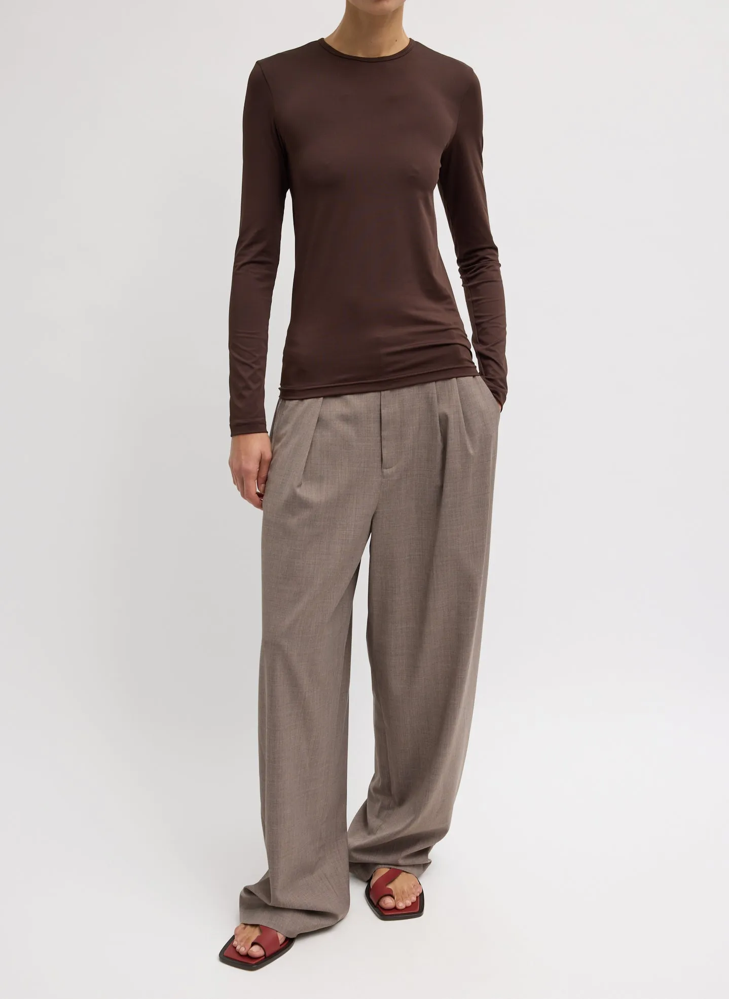 Stretch Light Weight Tech Knit Crewneck Pullover T-Shirt sold by Tibi product image thumbnail 4