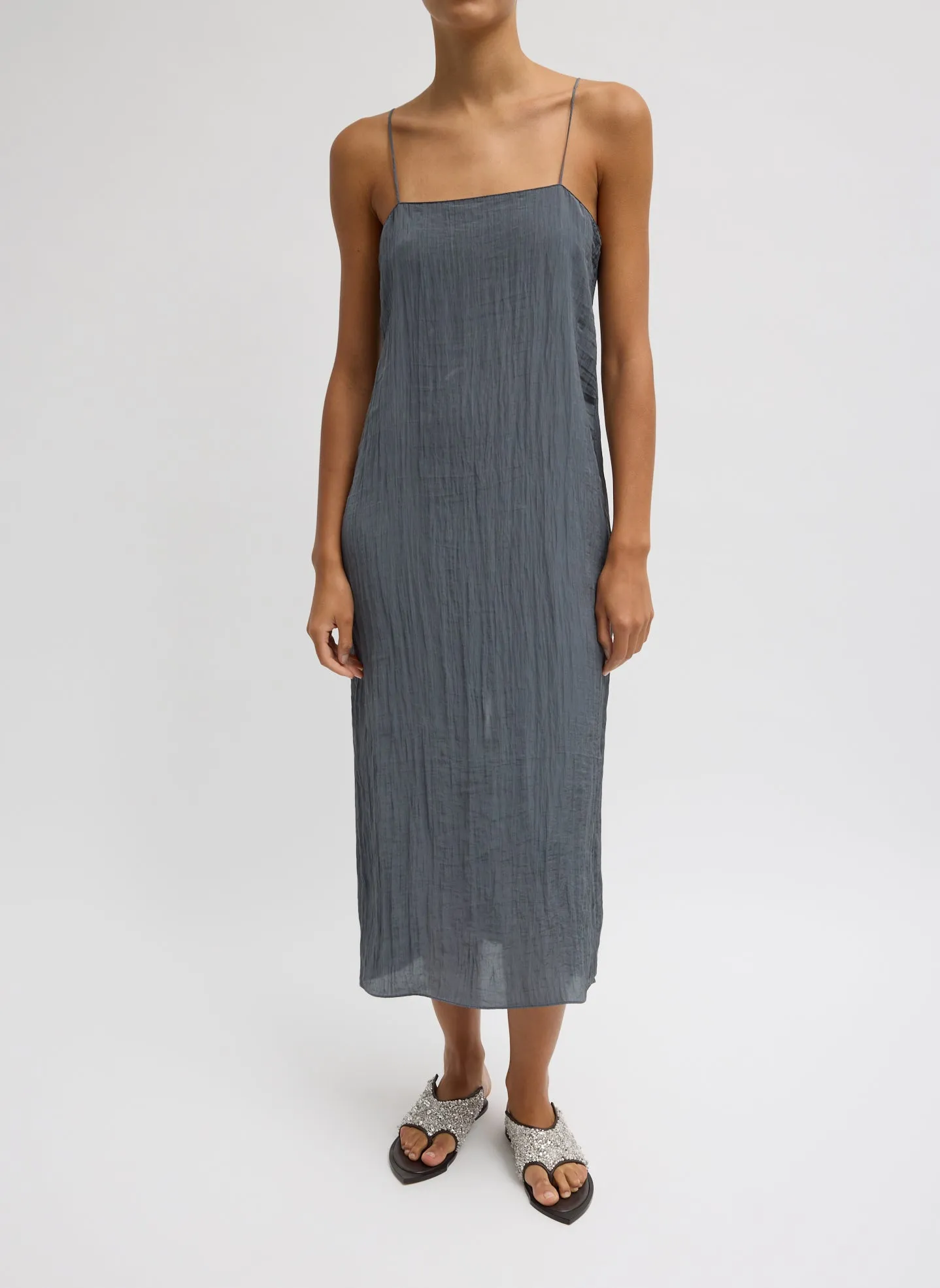 The Crinkle Slip Dress sold by Tibi