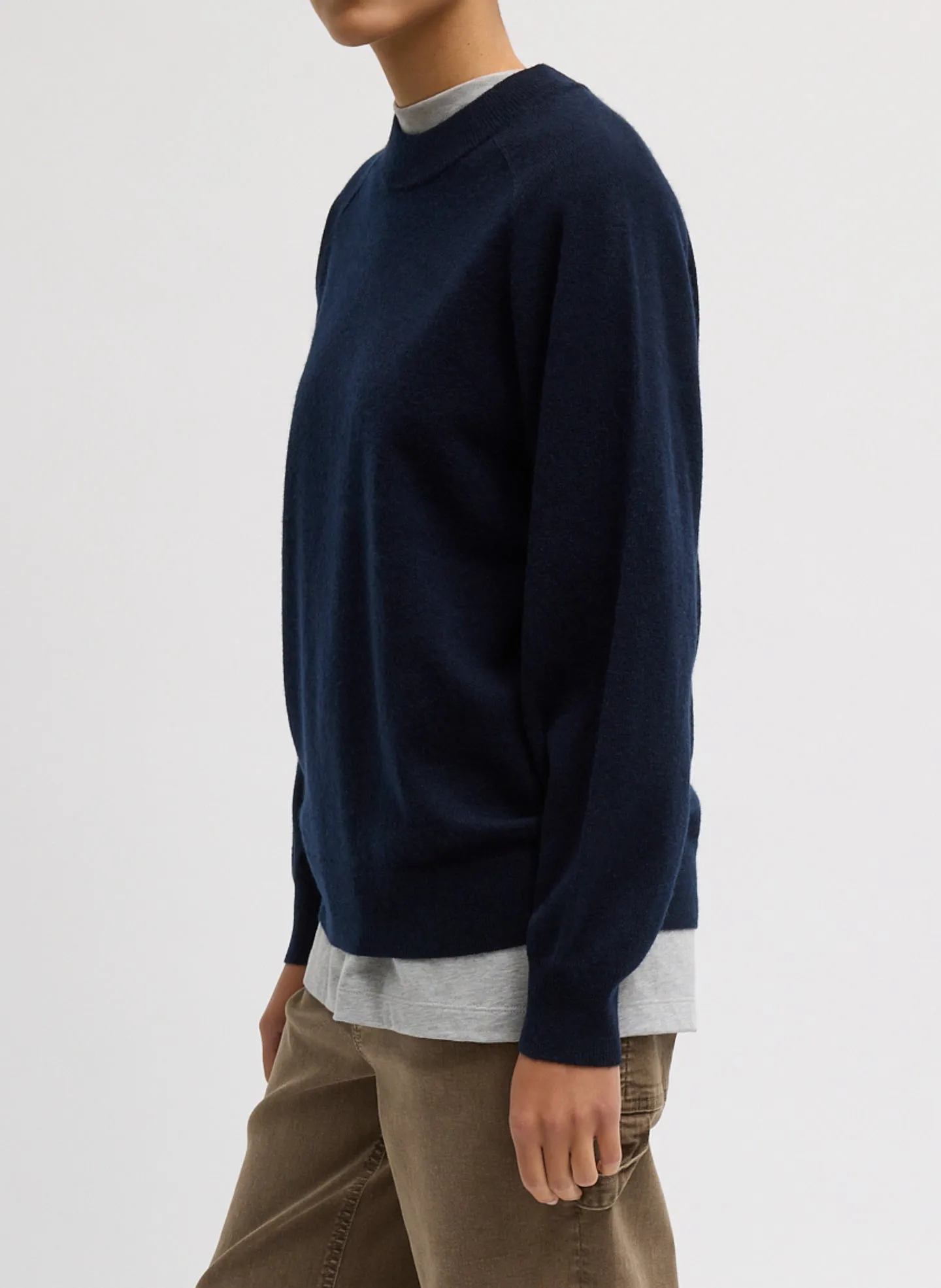 Washable Cashmere Crewneck Cut Out Sleeve Sweater sold by Tibi product image thumbnail 2