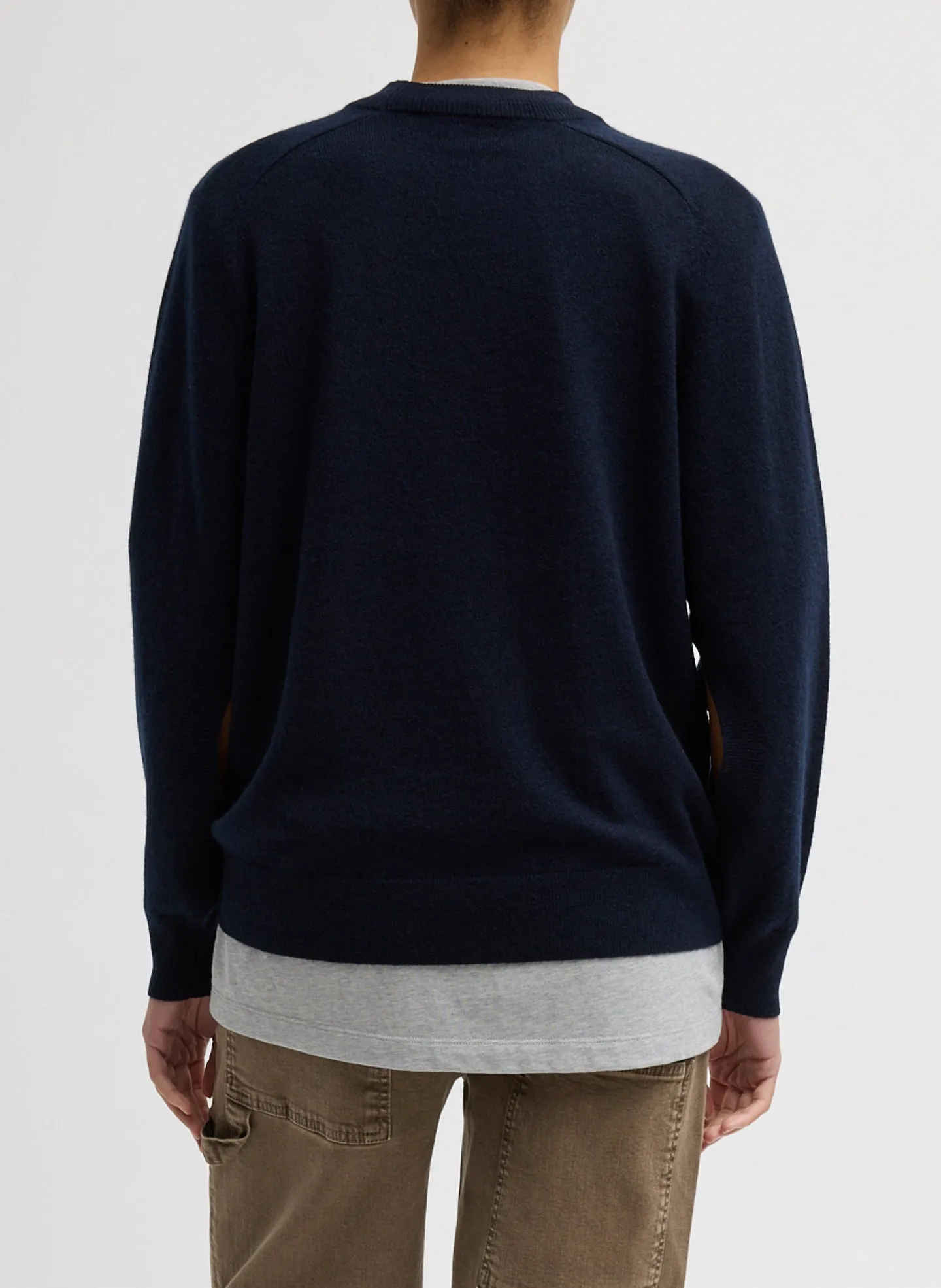 Washable Cashmere Crewneck Cut Out Sleeve Sweater sold by Tibi product image thumbnail 3