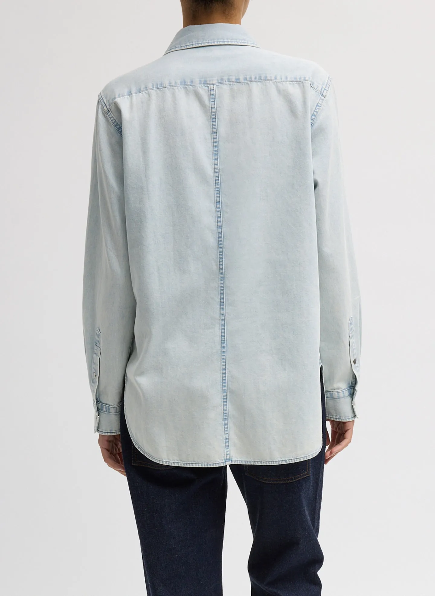 Charlie Men's Slim Denim Shirt sold by Tibi product image thumbnail 3