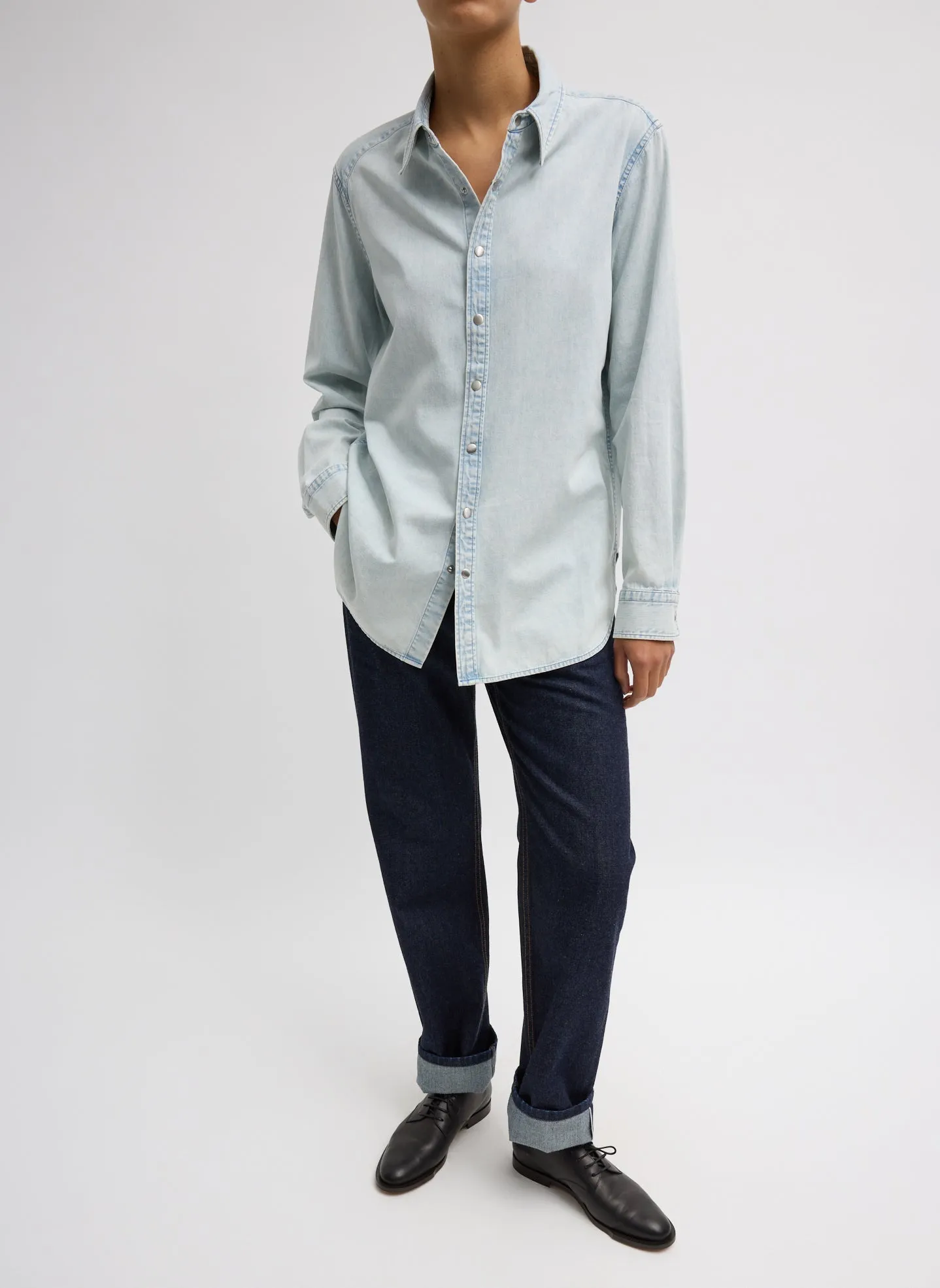 Charlie Men's Slim Denim Shirt sold by Tibi product image thumbnail 5
