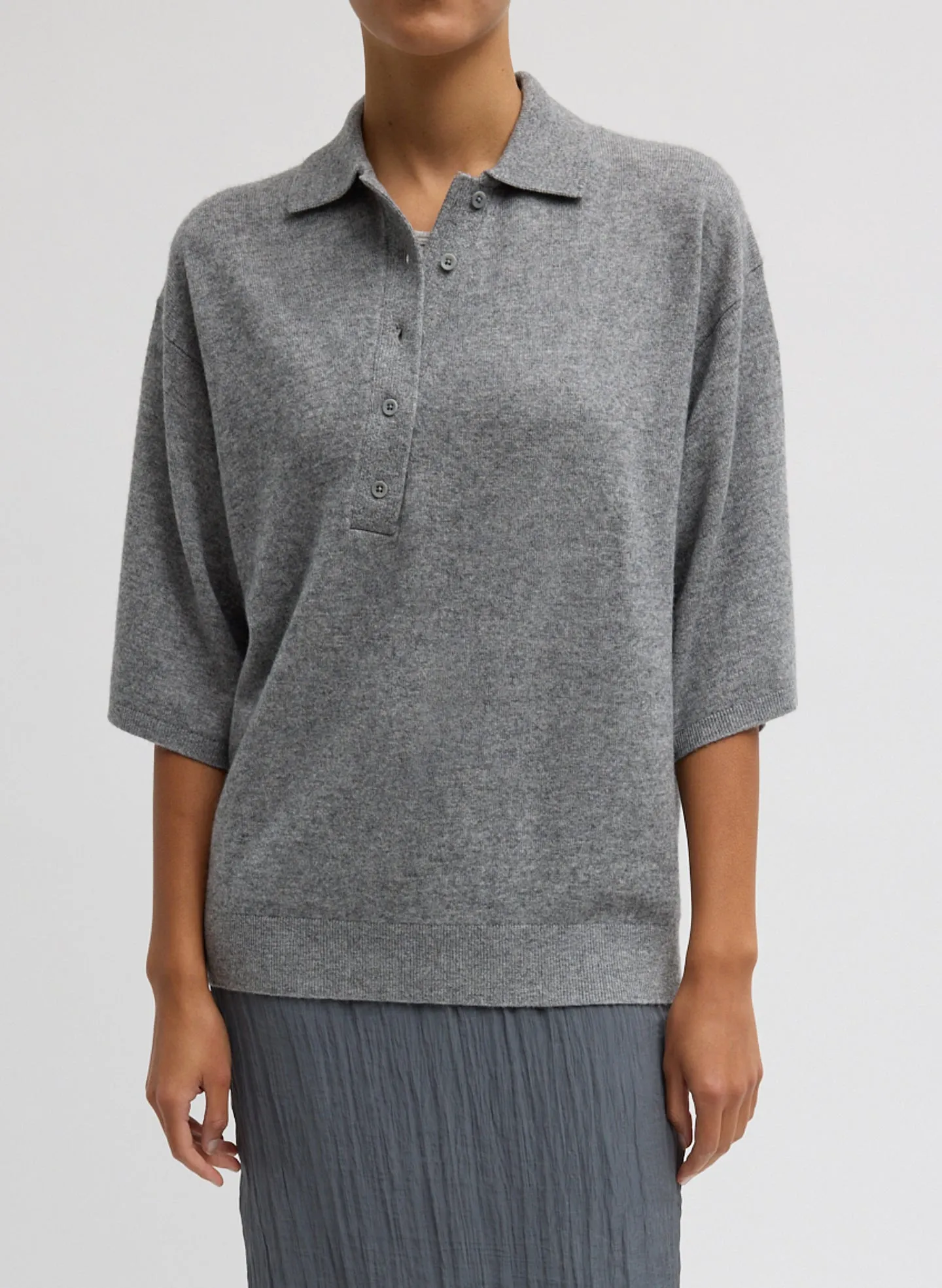 Washable Cashmere Oversized Easy Polo sold by Tibi