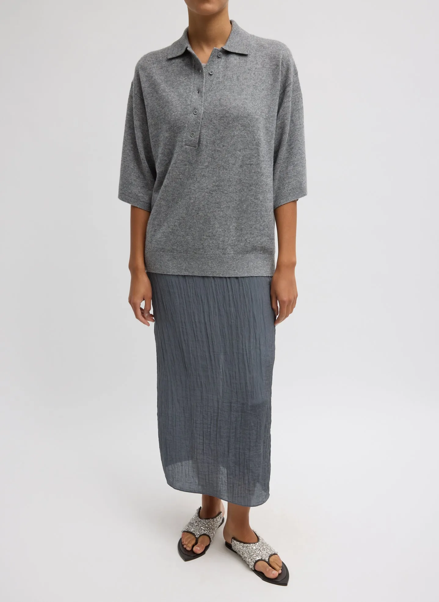 Washable Cashmere Oversized Easy Polo sold by Tibi product image thumbnail 4