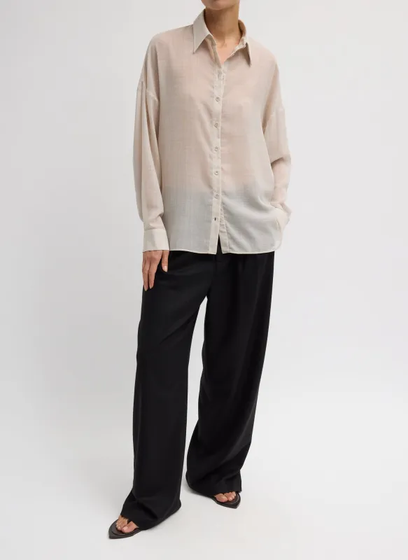 Sheer Wool Gauze Oversized Shirt sold by Tibi