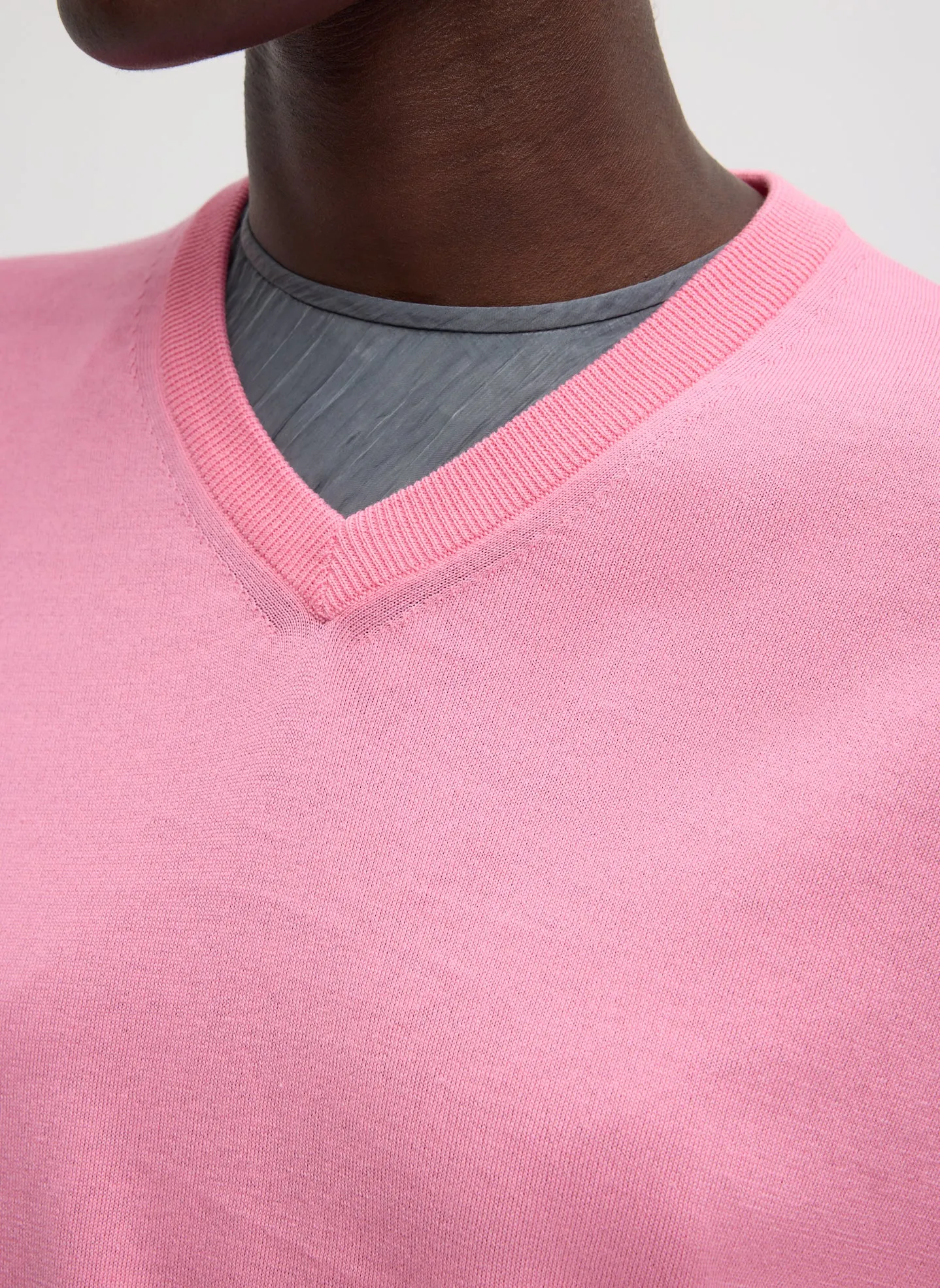 Super Fine Gauge Perfect V-Neck Men's Pullover sold by Tibi product image thumbnail 5