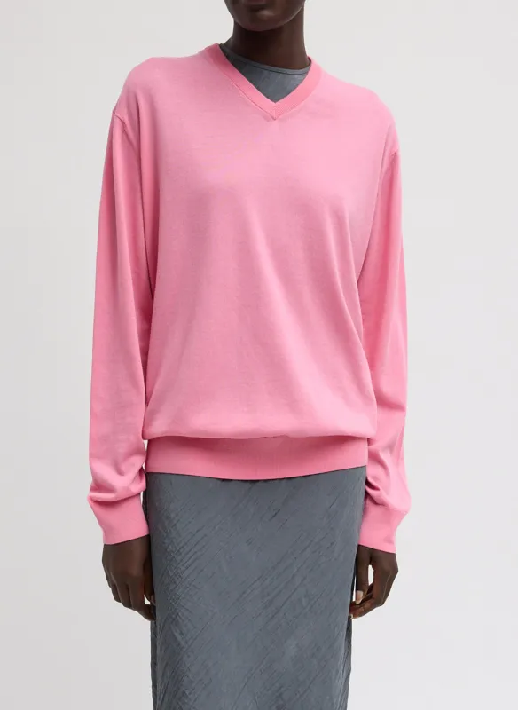 Super Fine Gauge Perfect V-Neck Men's Pullover sold by Tibi