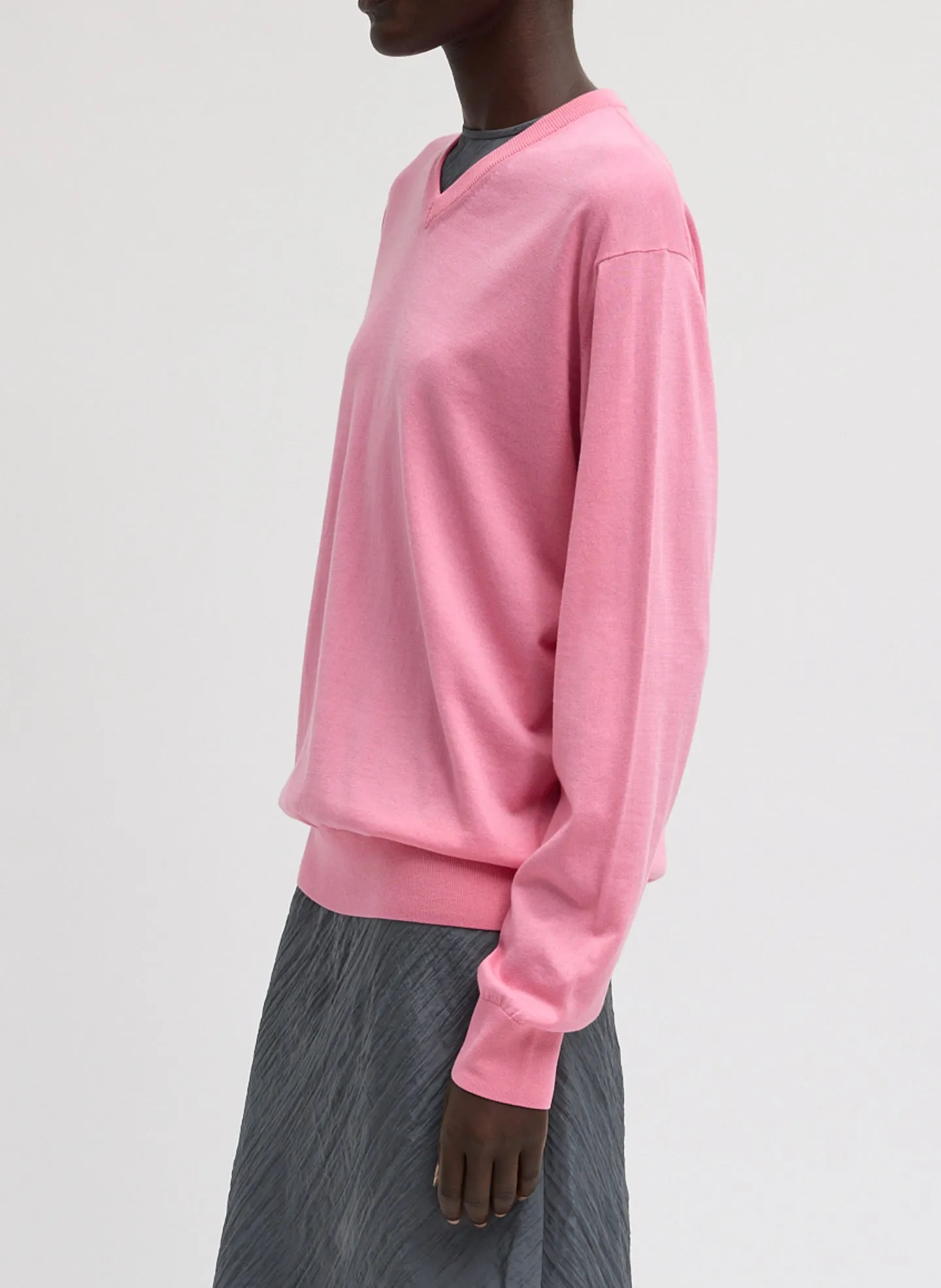 Super Fine Gauge Perfect V-Neck Men's Pullover sold by Tibi product image thumbnail 2