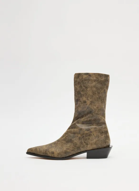 Distressed Leo Boot made by Tibi