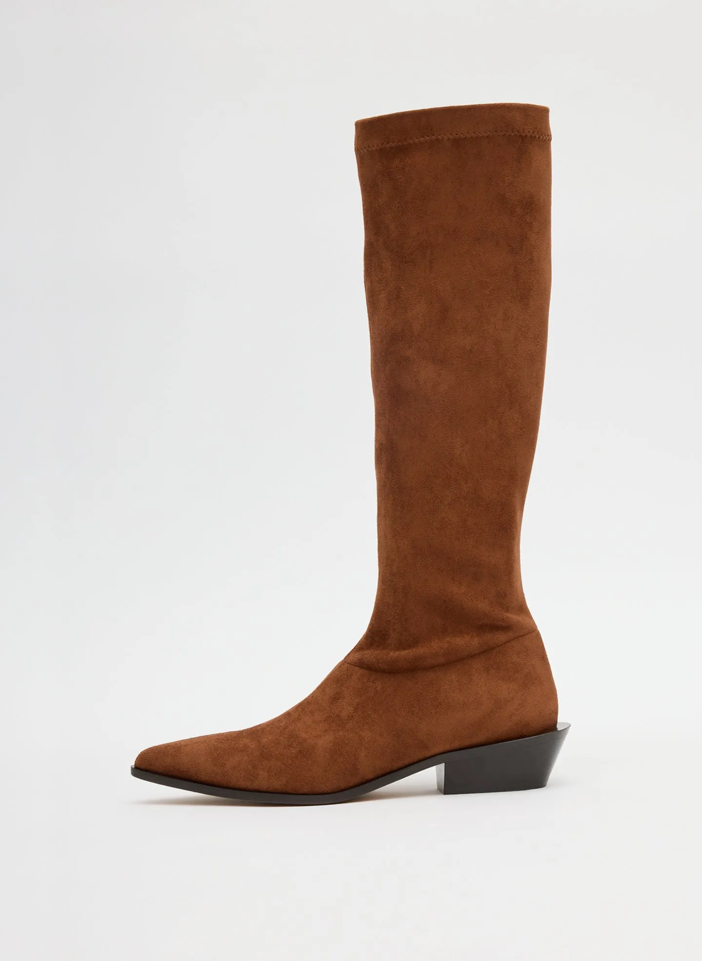 Faux Suede Bronson Boot - Regular Calf sold by Tibi