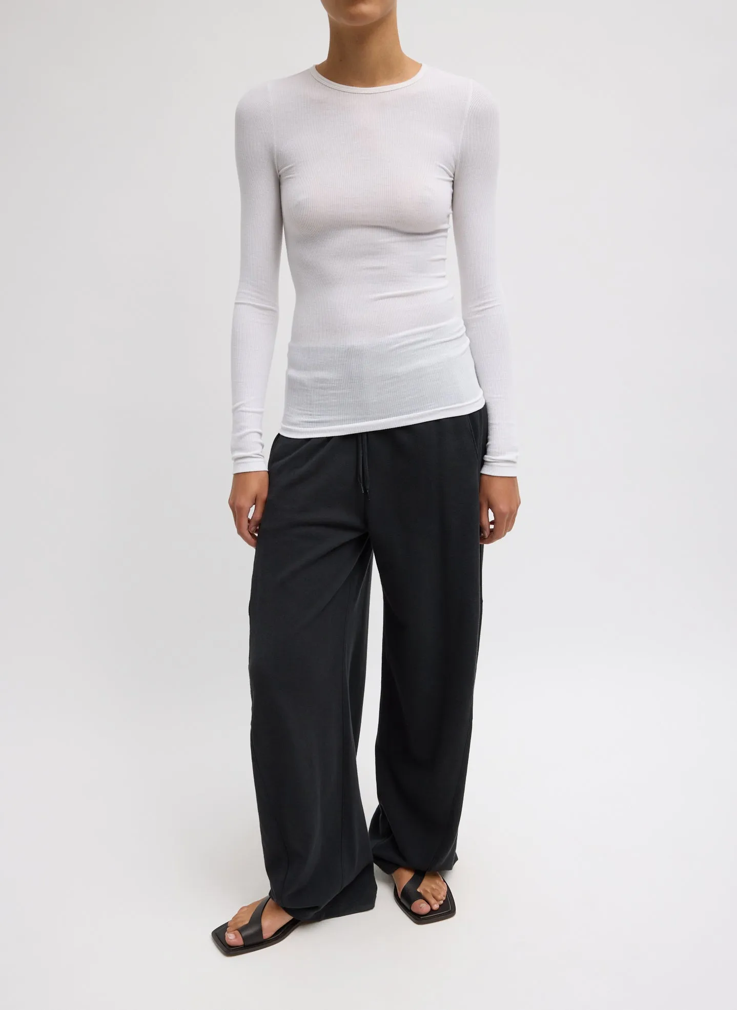 Circular Ribbed Crewneck Pullover T-Shirt sold by Tibi product image thumbnail 5