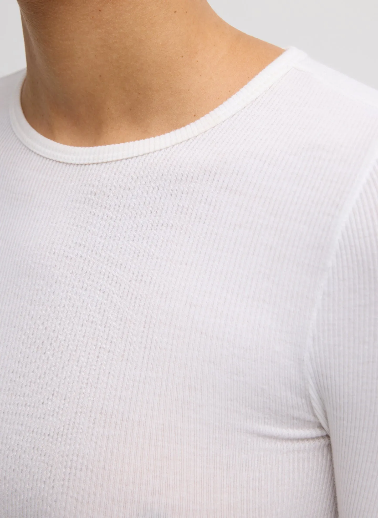 Circular Ribbed Crewneck Pullover T-Shirt sold by Tibi product image thumbnail 3