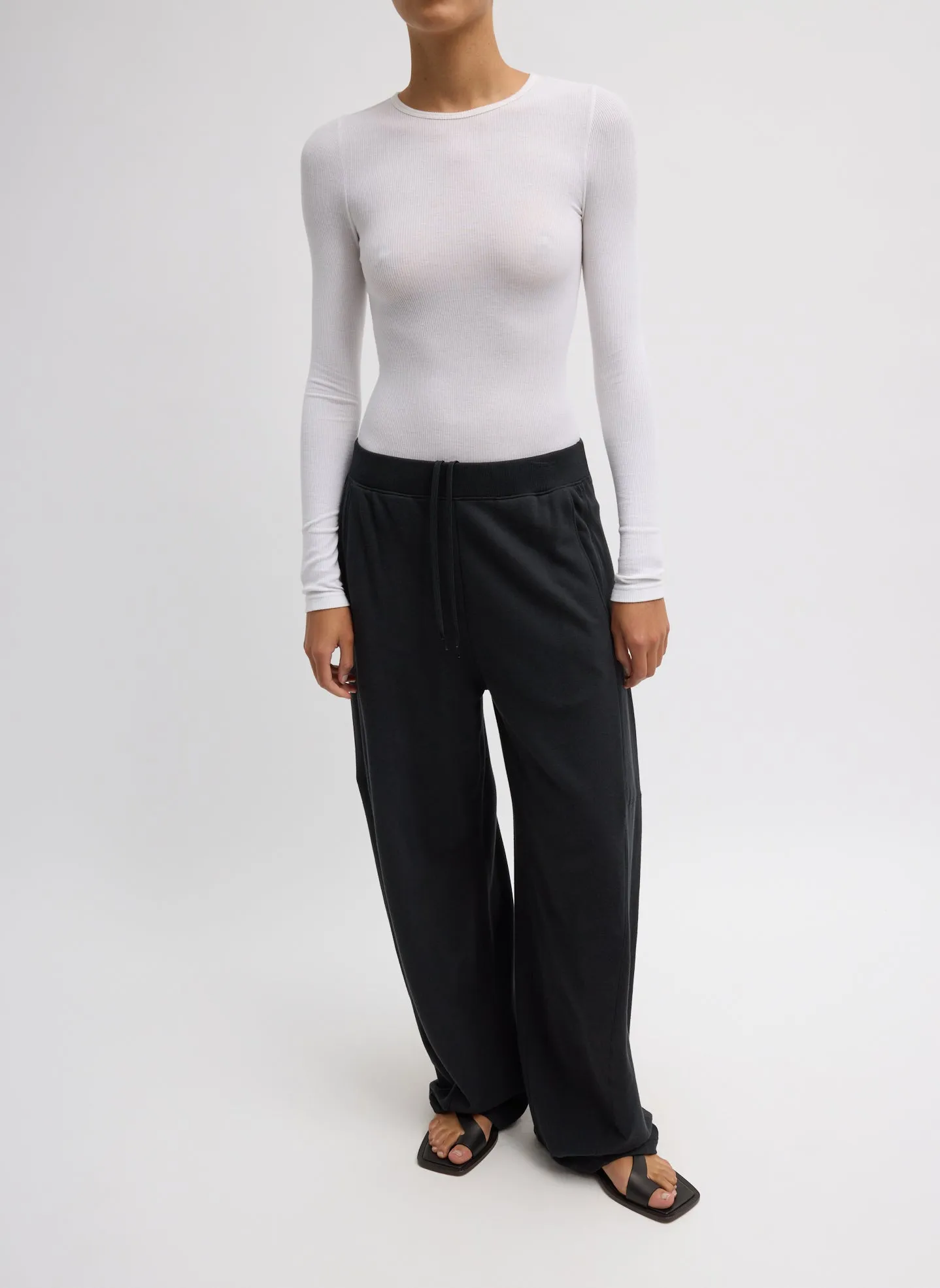 Circular Ribbed Crewneck Pullover T-Shirt sold by Tibi product image thumbnail 4