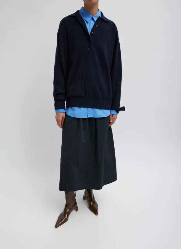 Washable Cashmere Easy Polo Sweater sold by Tibi