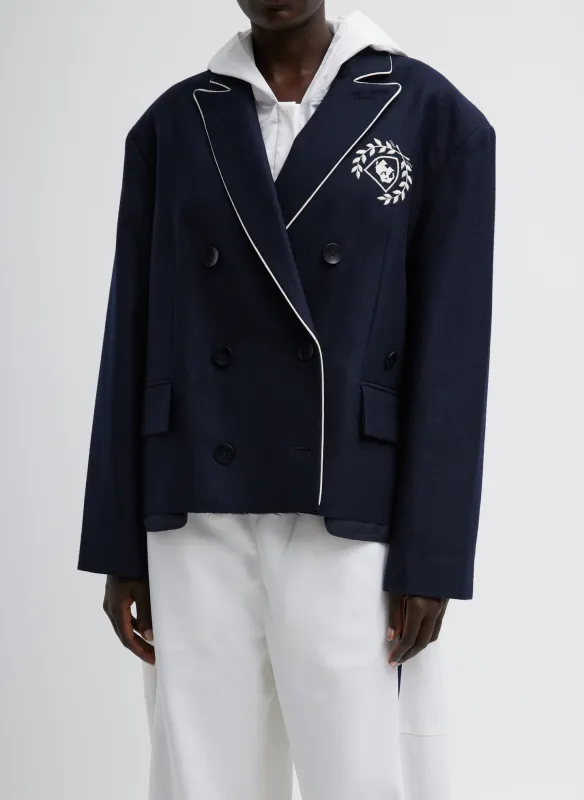 Superfine Wool Flannel Rene Blazer made by Tibi