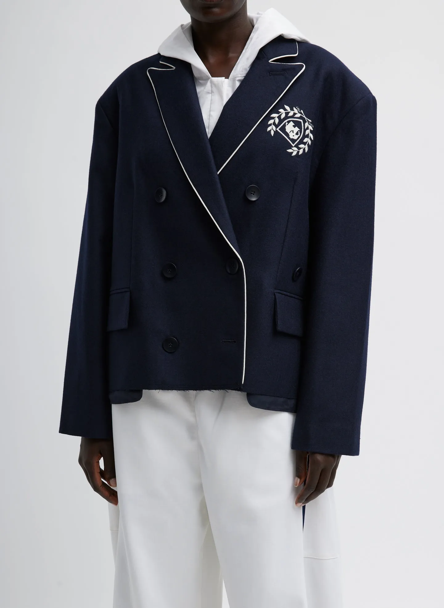 Superfine Wool Flannel Rene Blazer sold by Tibi