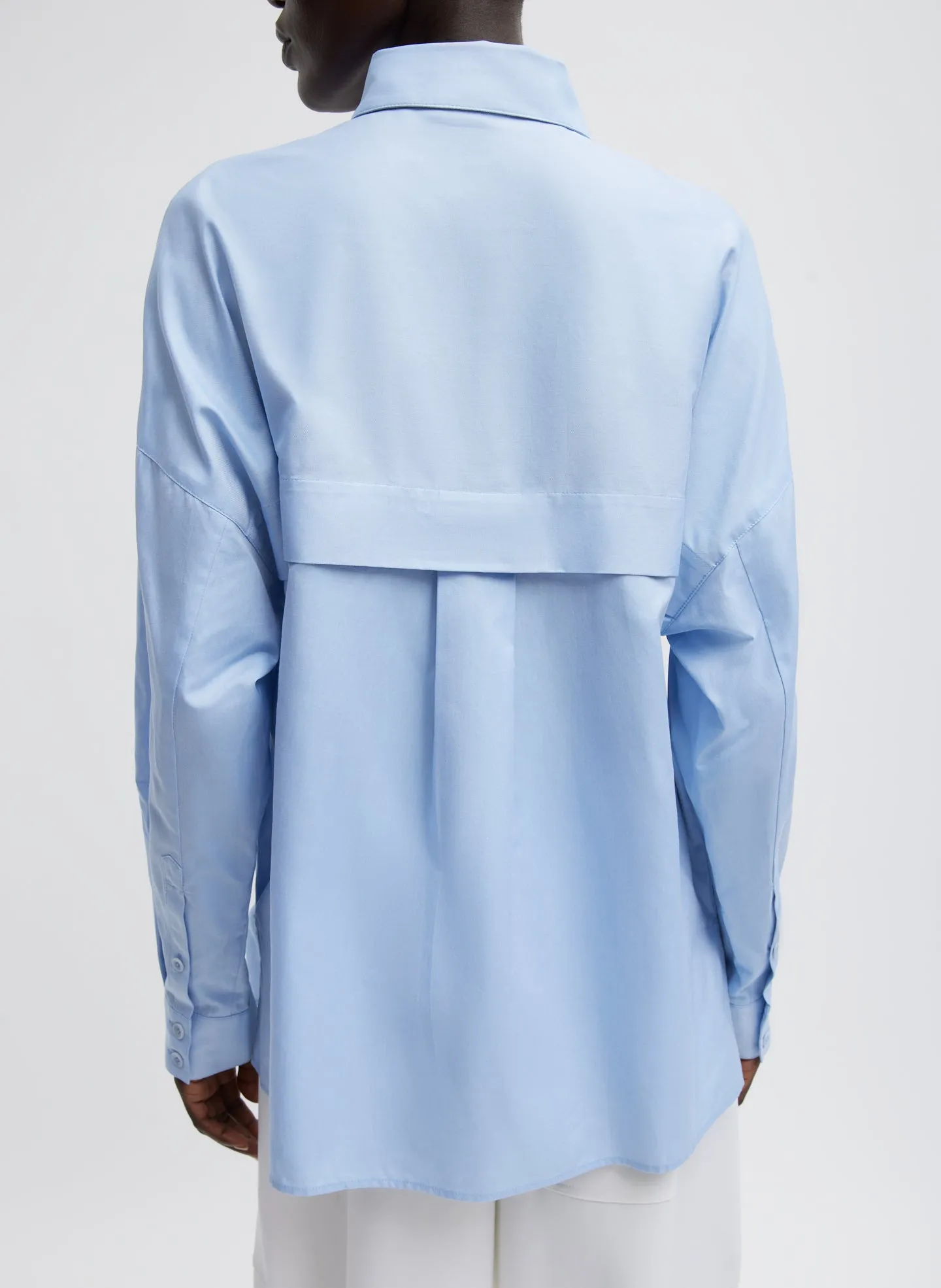 Oxford Shirting Crest Gabe Oversized Shirt sold by Tibi product image thumbnail 3