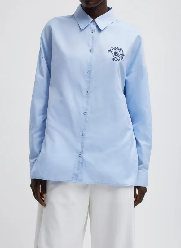 Oxford Shirting Crest Gabe Oversized Shirt sold by Tibi