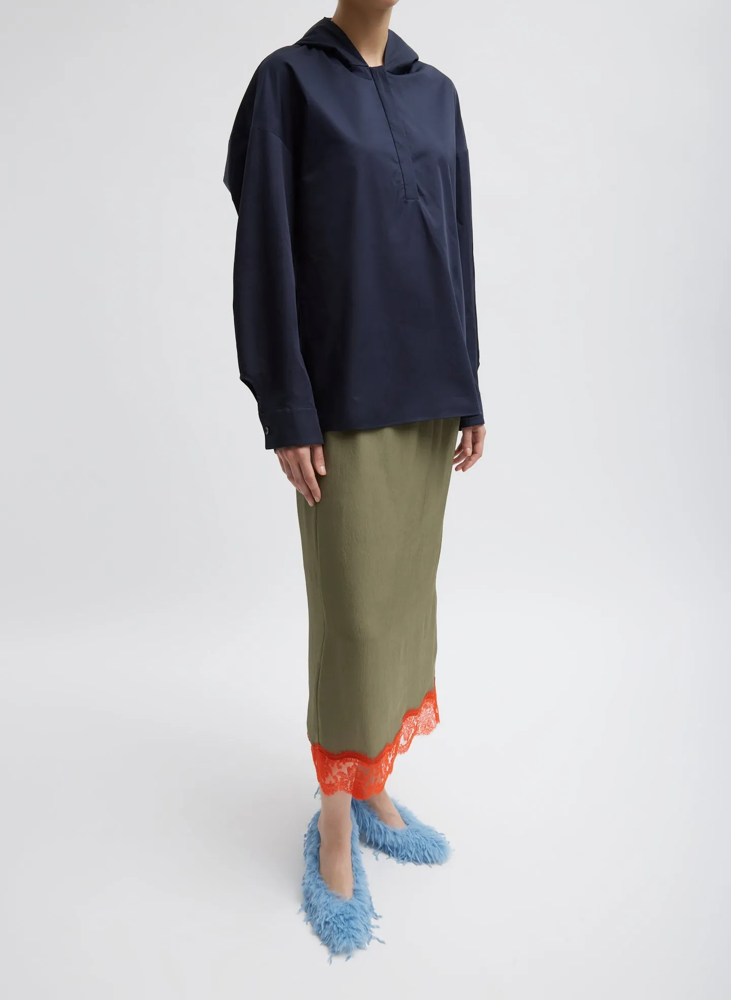 Eco Poplin Hooded Shirt sold by Tibi product image thumbnail 5