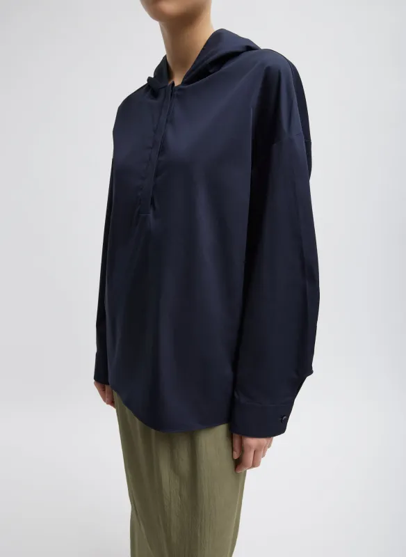 Eco Poplin Hooded Shirt sold by Tibi