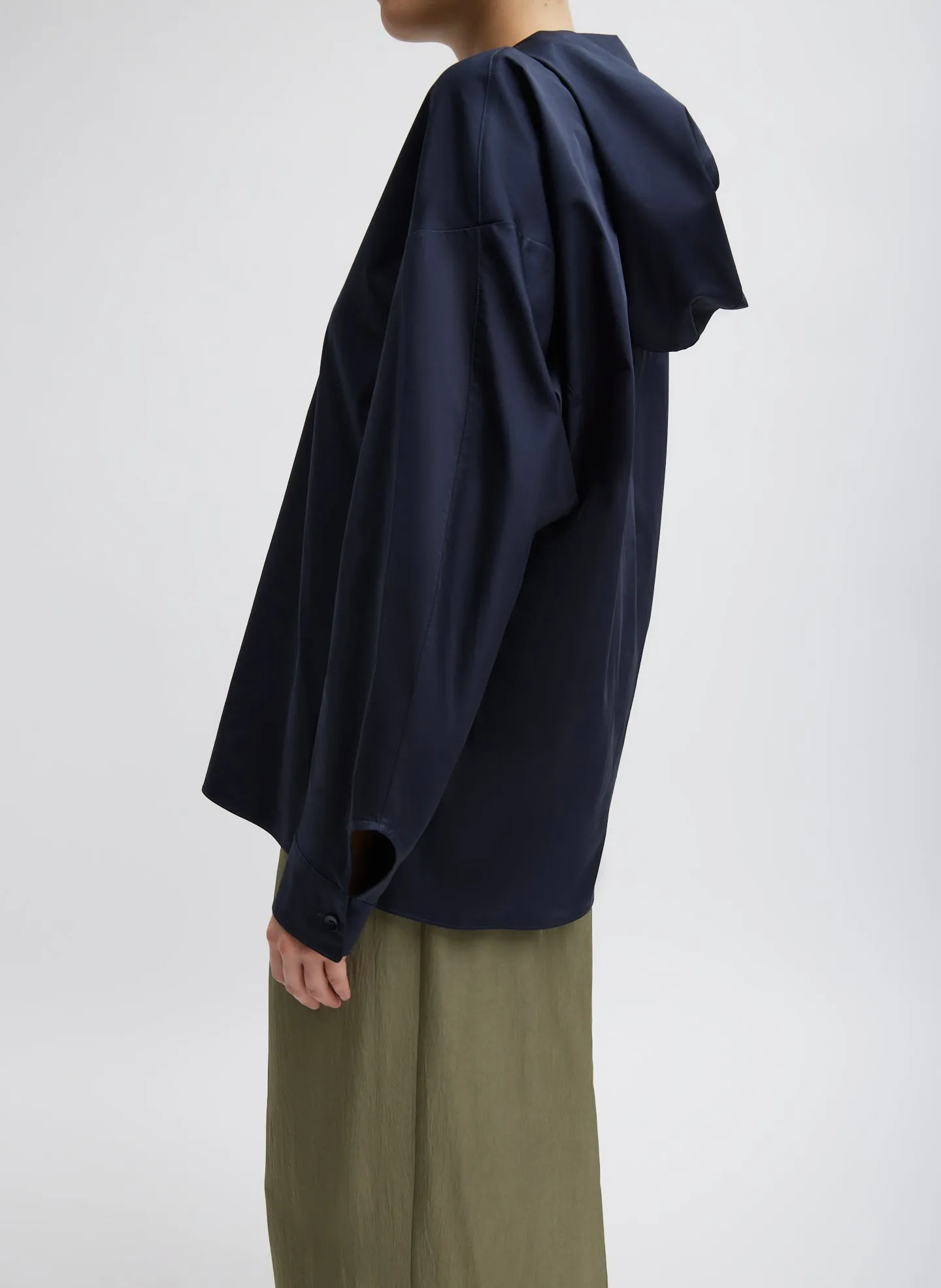 Eco Poplin Hooded Shirt sold by Tibi product image thumbnail 3